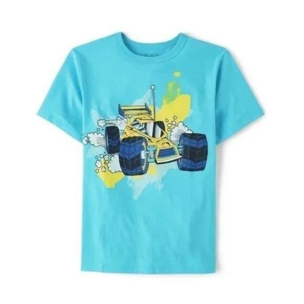The Children's Place Boys Racecar Graphic‎ T-Shirt in Blue - Size XXL